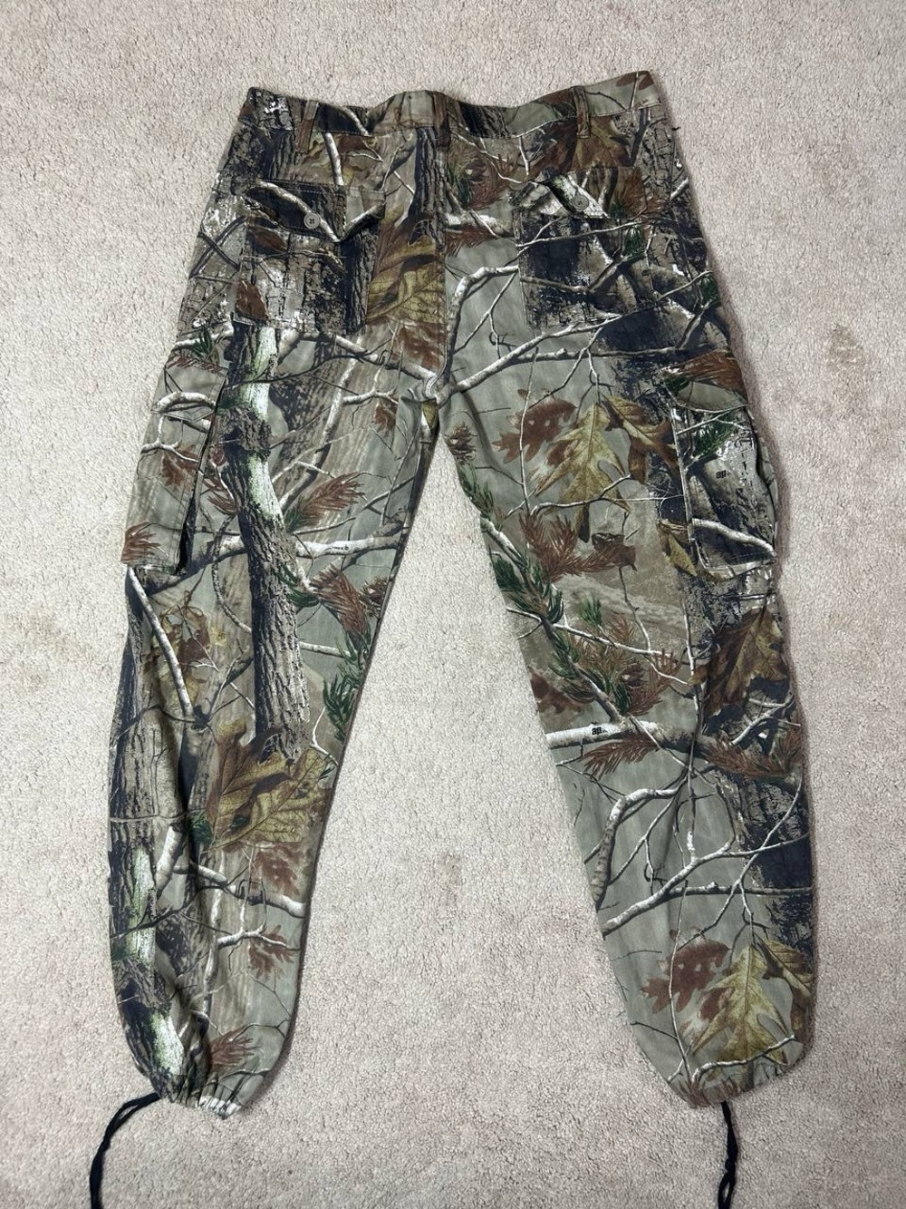 Vintage Realtree XL 18-20 Hunting Cargo Pants Elastic Waist Camo Pants Grunge